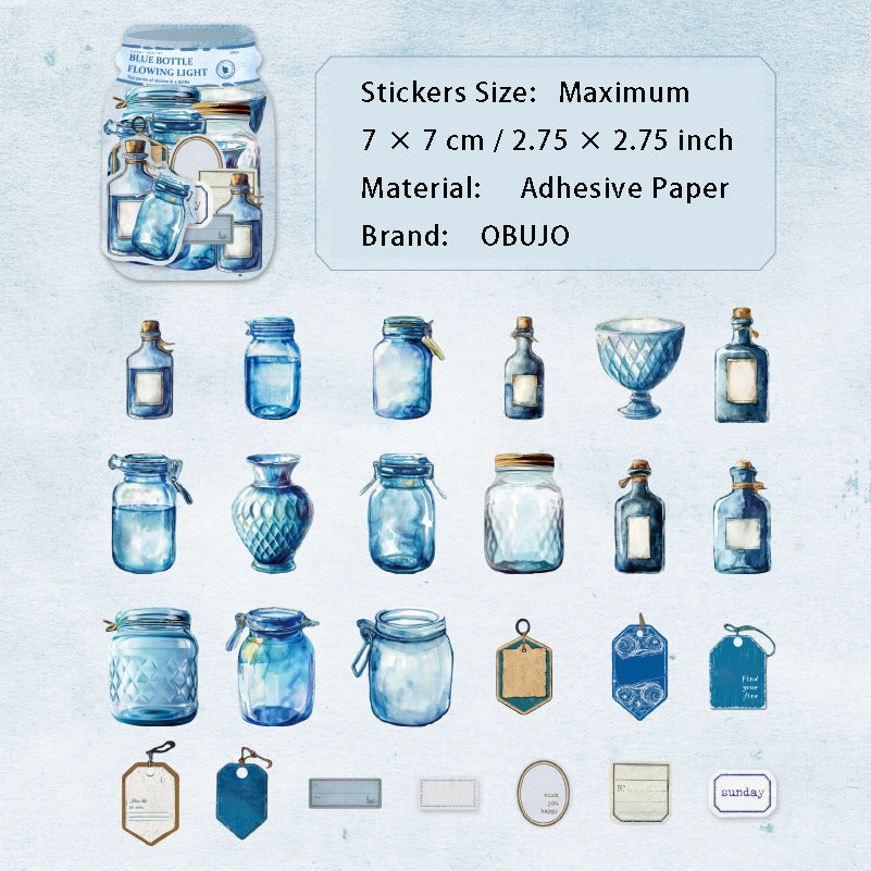 25 Pcs Bottle Themed Stickers PZGS