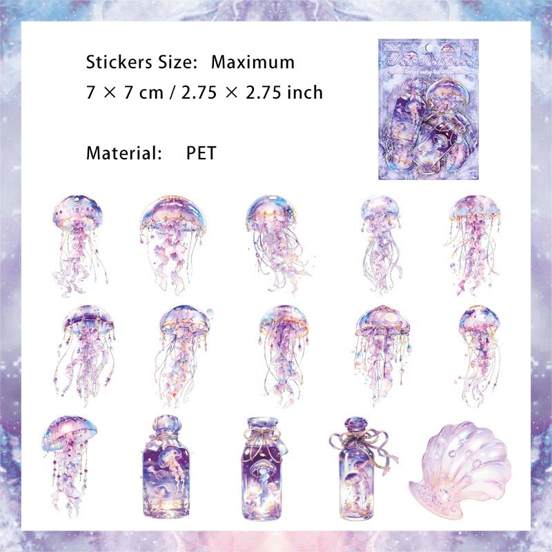 30 Pcs Ocean Sea Animal PET Stickers HYHEZ