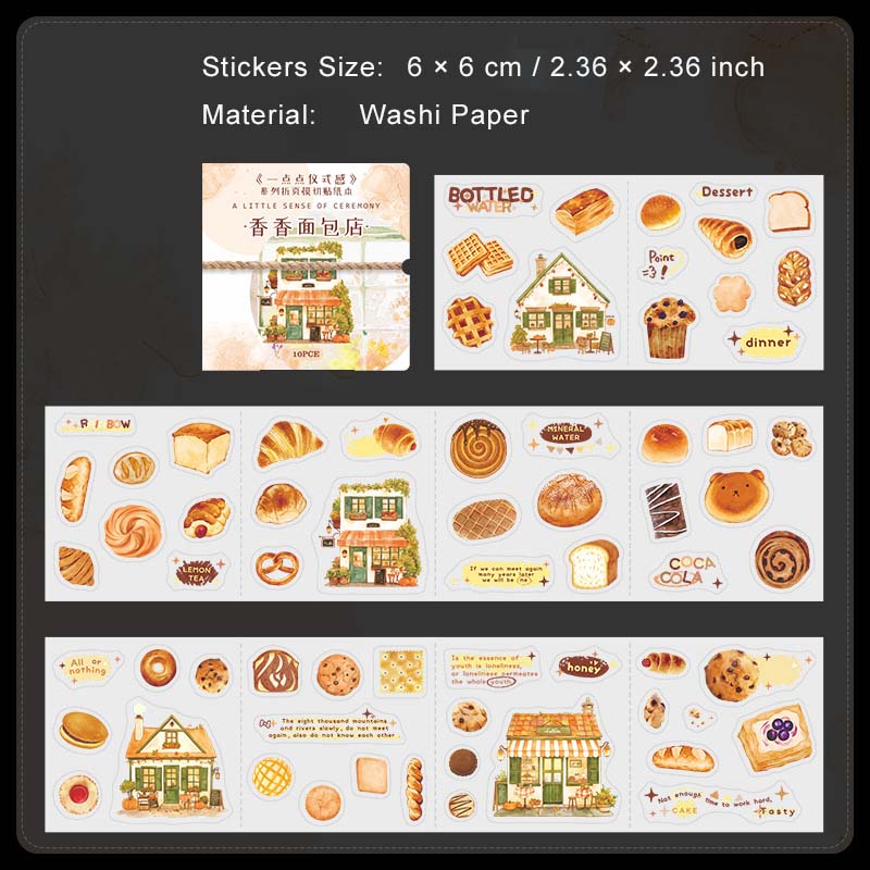 10 Sheets Life Style Washi Stickers Book YDDYSG