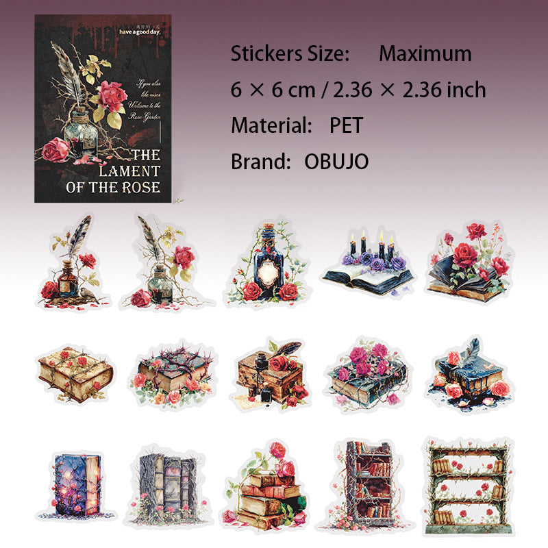 30 Pcs Gothic Themed PET Stickers MGSN