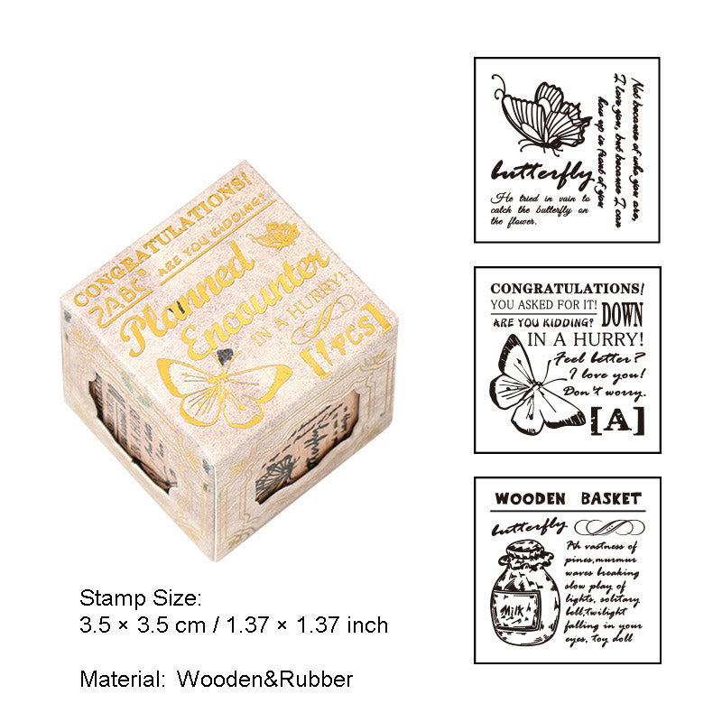 3 in 1 Patterns Wooden Stamp YXBH