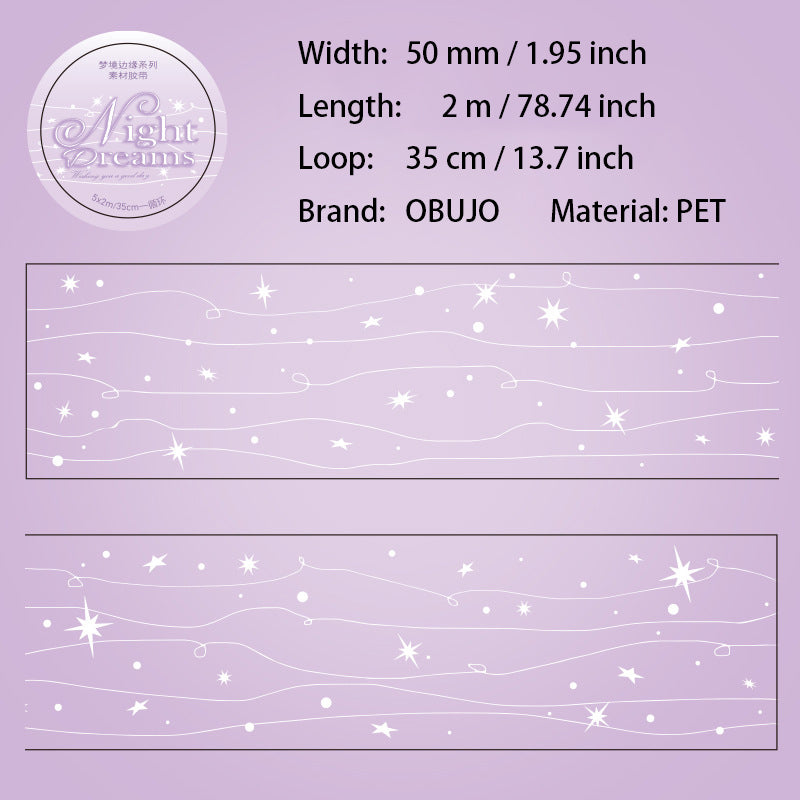 1 Roll Star Rain Grid PET Tape MJBY