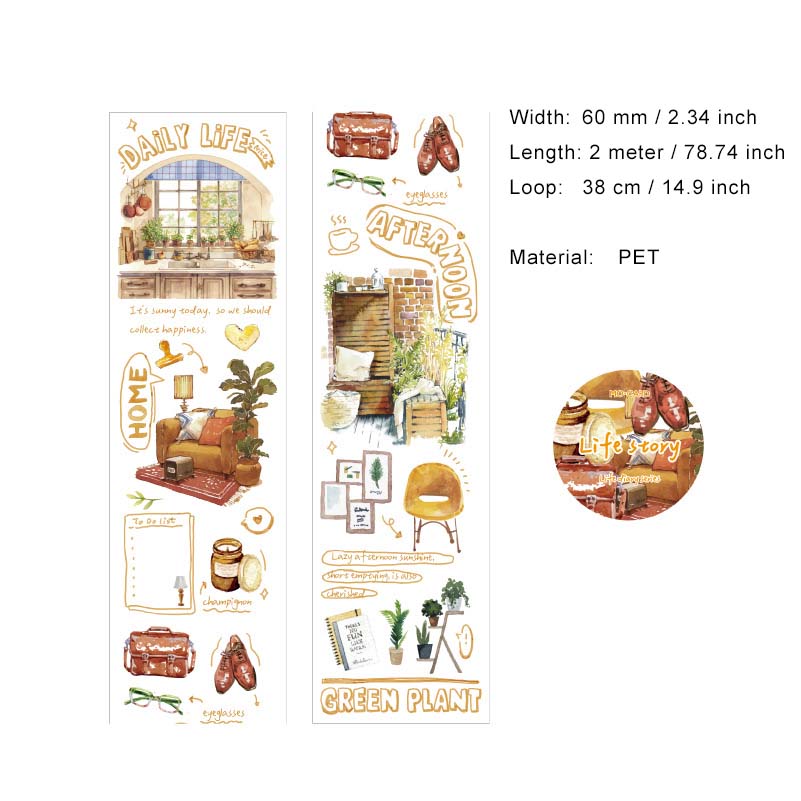 1 Roll Life Diary PET Tape SHRJ