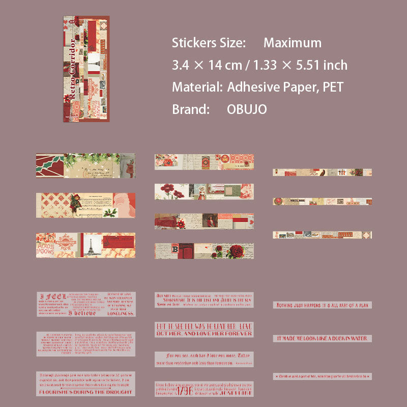 20 Pcs Vintage Junk Journal Stickers FGCL