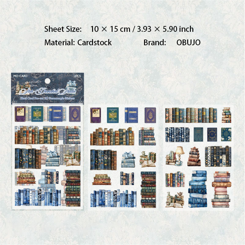 2 Sheets Reading Boolish Cardstock Stickers SJCLS