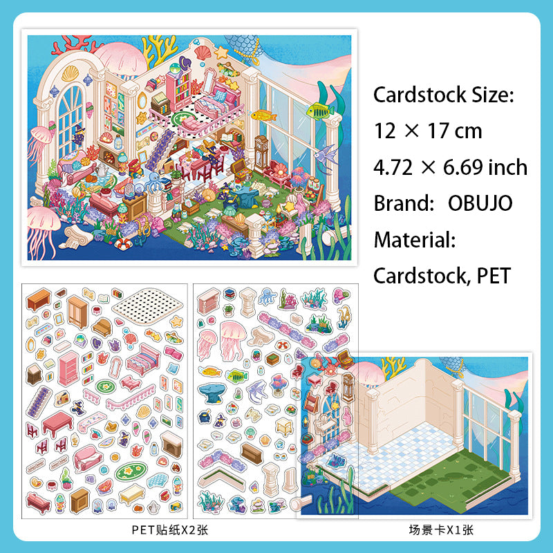 3D House Scene DIY Stickers Kit WDXWEY