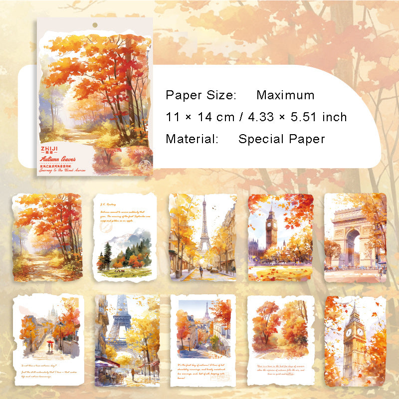 30 Pcs Travel Landscape Scrapbook Paper ZFZ: