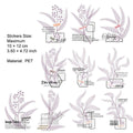 20 Pcs Leaf Texture Stickers LYSY