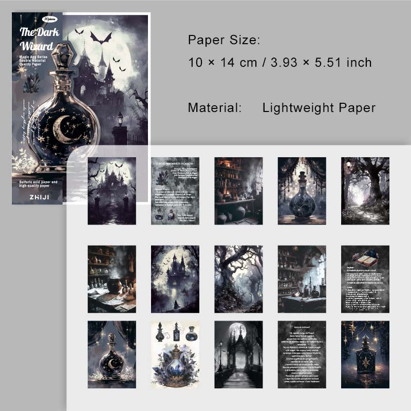 30 Pcs Gothic Magic Scrapbook Paper MFJY