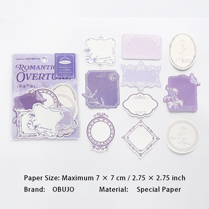 30 Pcs Notepad Scrapbook Paper BJSF