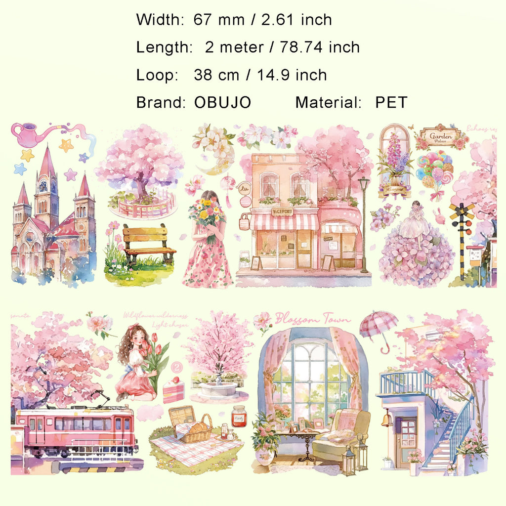 1 Roll Lifestyle PET Stickers Tape MHSG