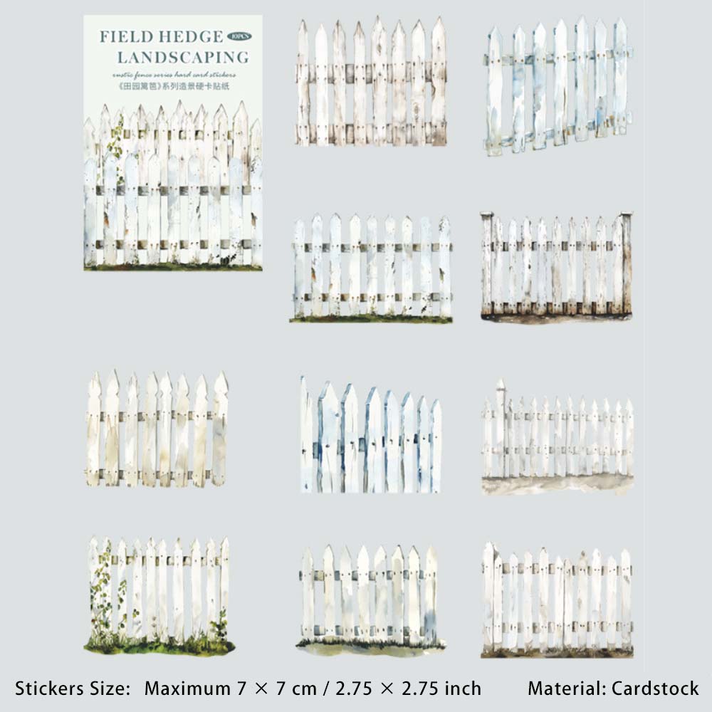 10 Pcs Garden Fence PET Stickers TYLB