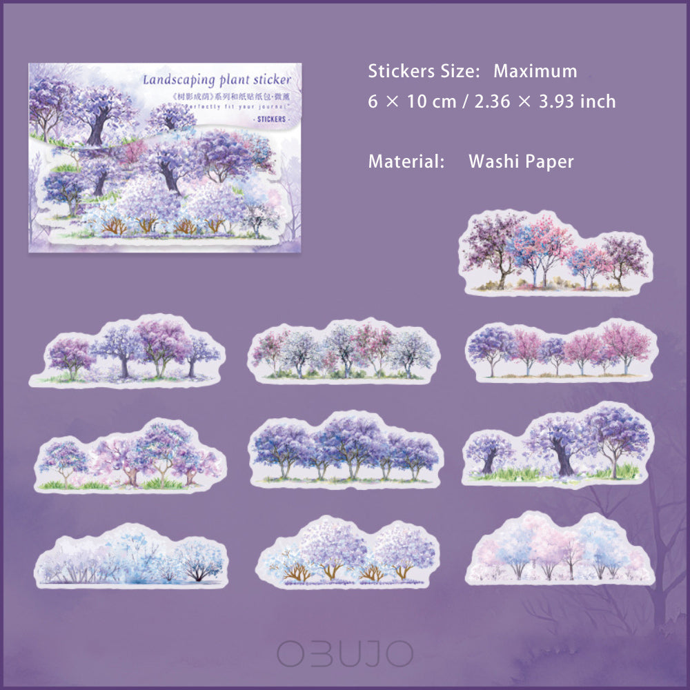 20 Pcs Seasonal Tree Forest Washi Stickers SYCY