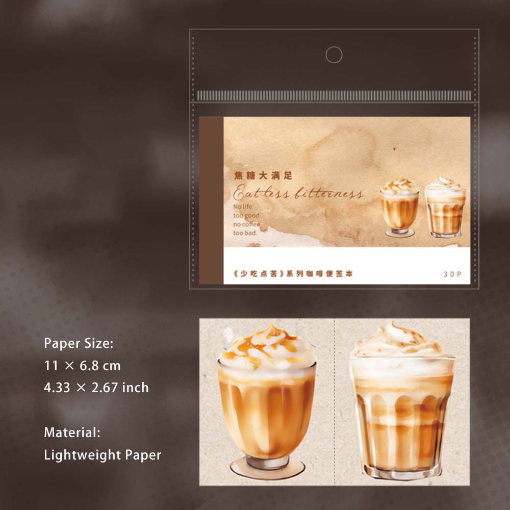 30 Sheets Coffee Theme Notepad Paper SCDK