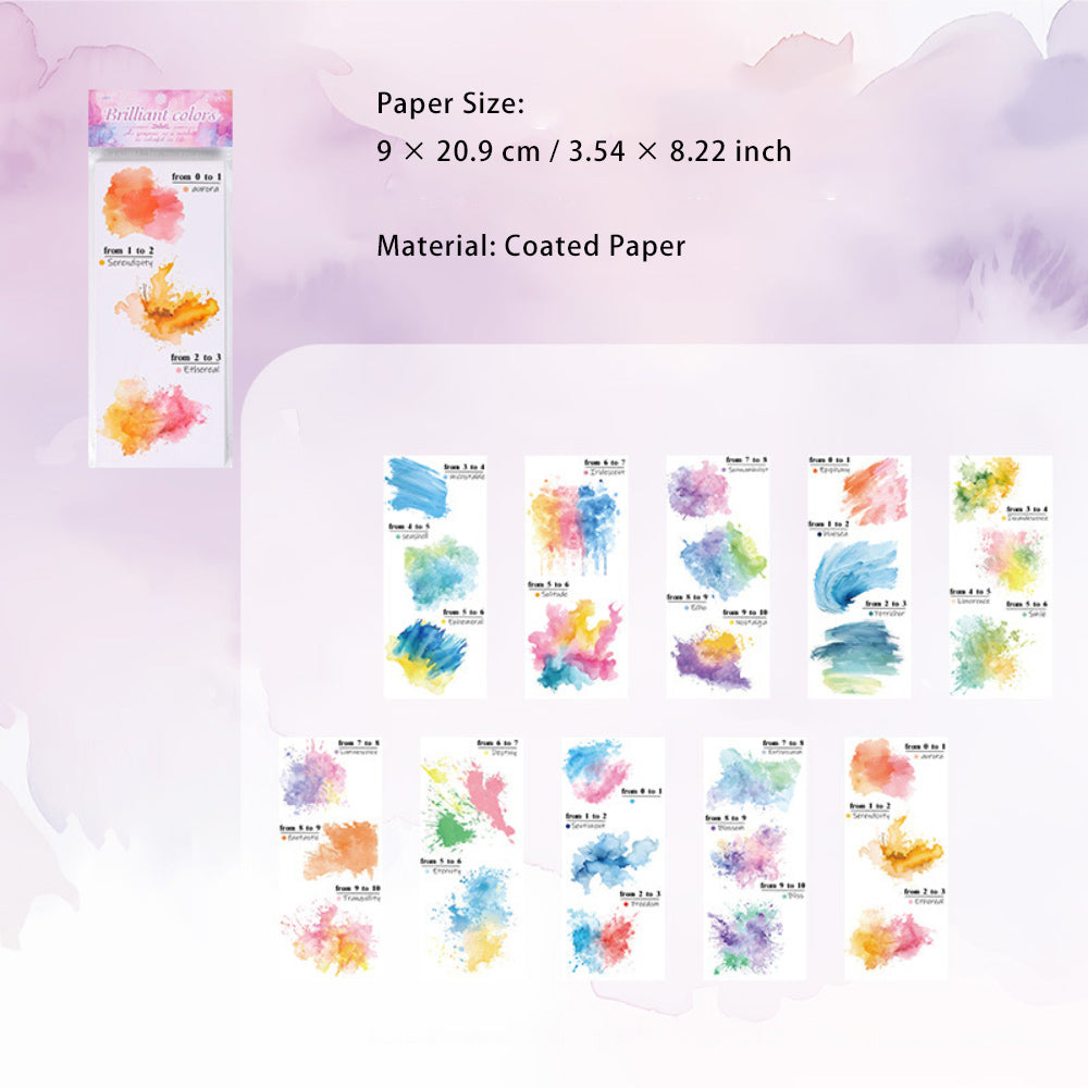 20 Sheeets Watercolor Scrapbook Paper XCGS