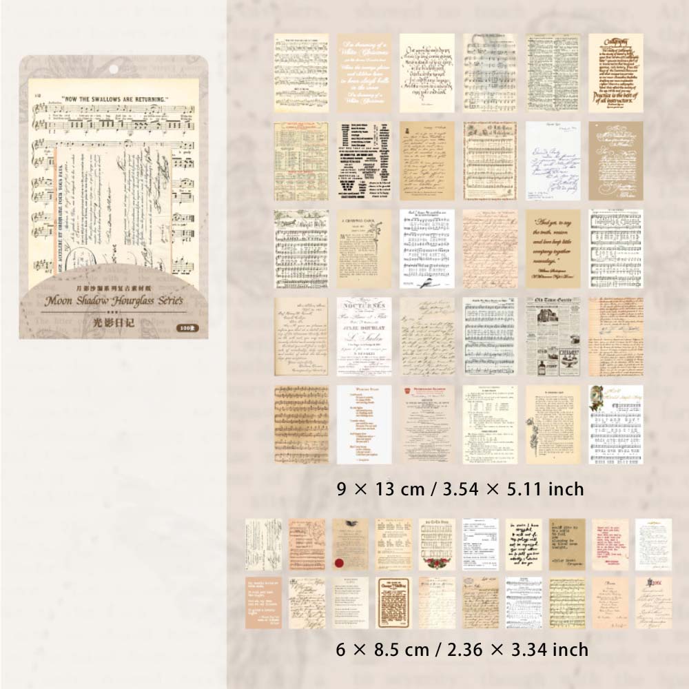 100 Sheets Vintage Junk Journal Paper YYSL