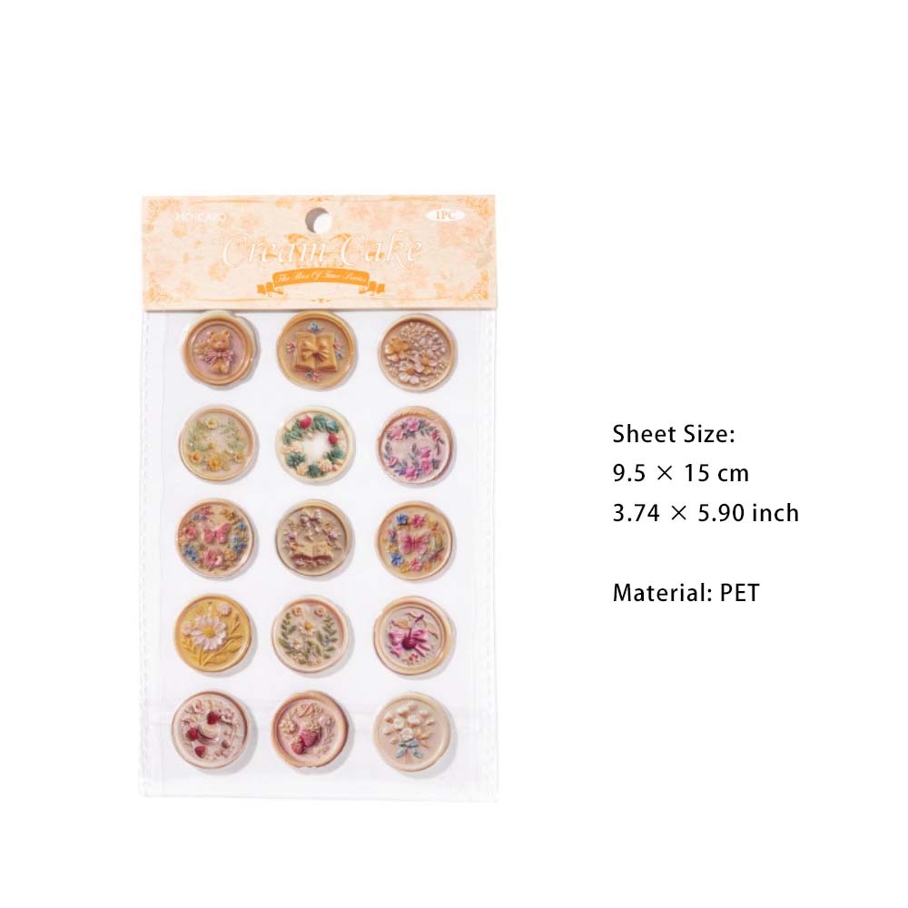 1 Sheets Wax Seal PET Stickers SGXZ