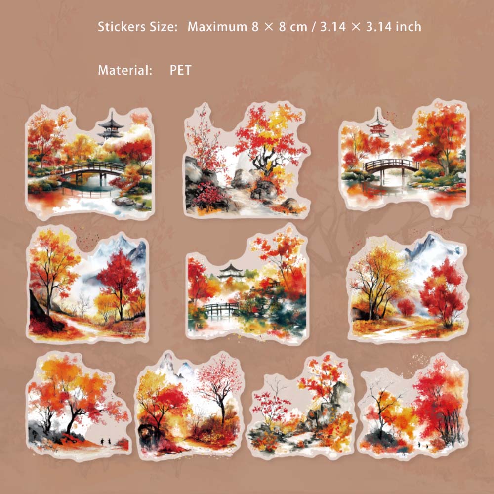 Paperbloom 20 Pcs Seasonal Landscape PET Stickers TYSS
