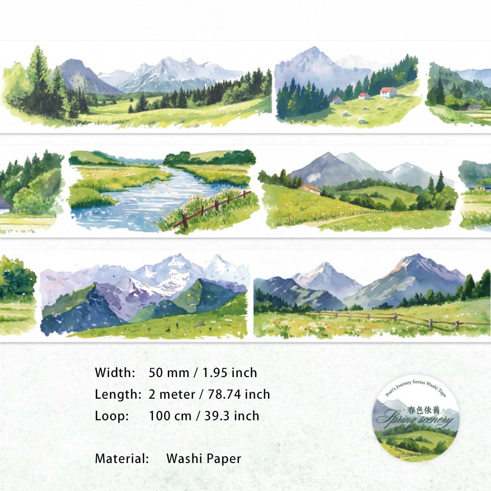 1 Roll Natuere Landscape Washi Tape SRDLT