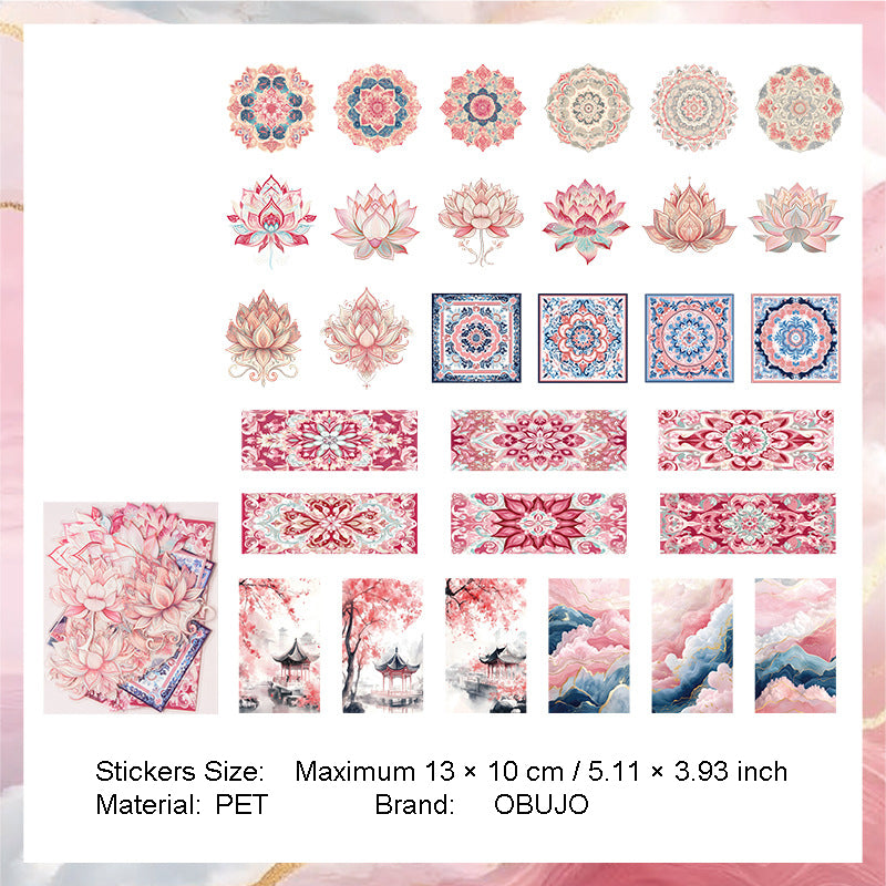 30 Pcs Mandala PET Stickers QHGB