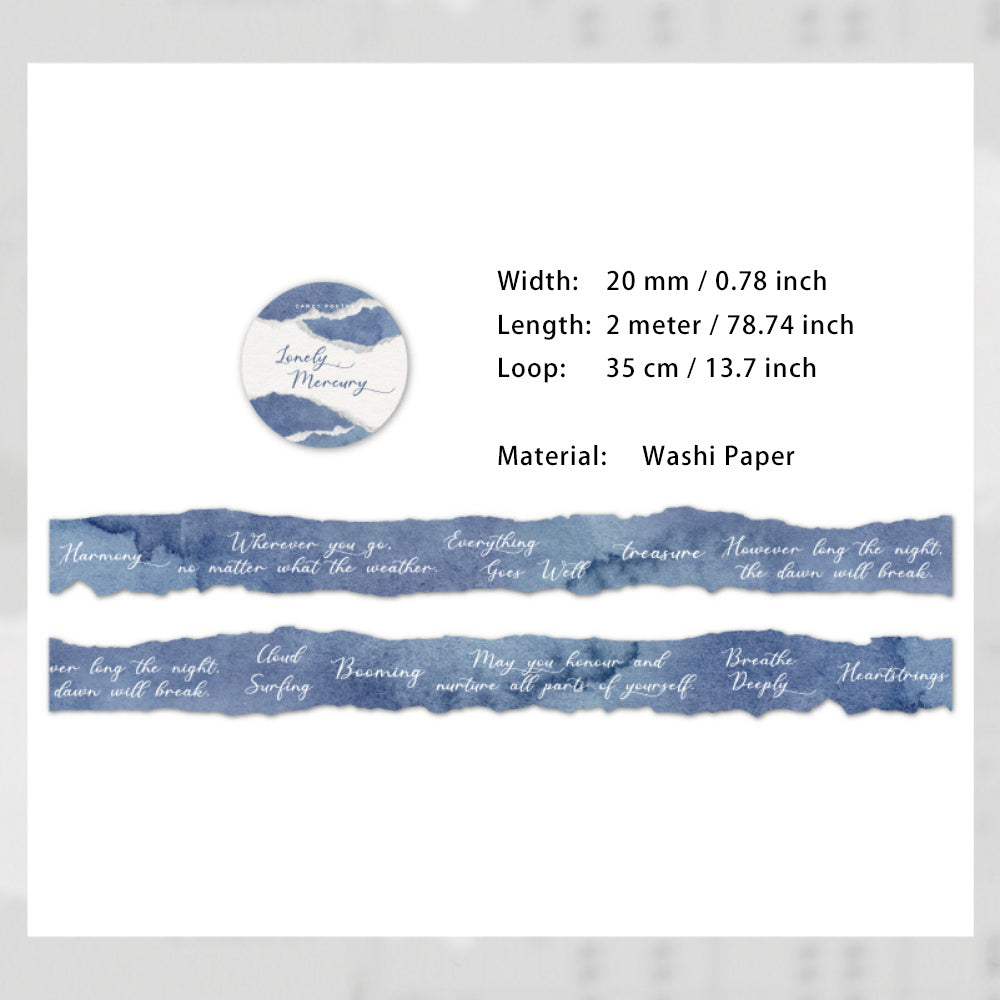 1 Roll Vintage Irregular Washi Tape WXSN