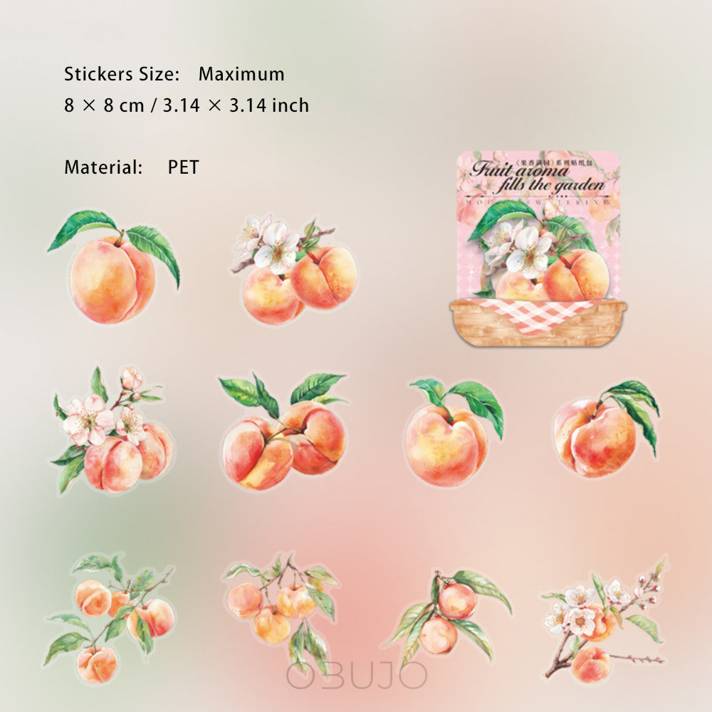 10 Pcs PET Fruit Stickers GXMY