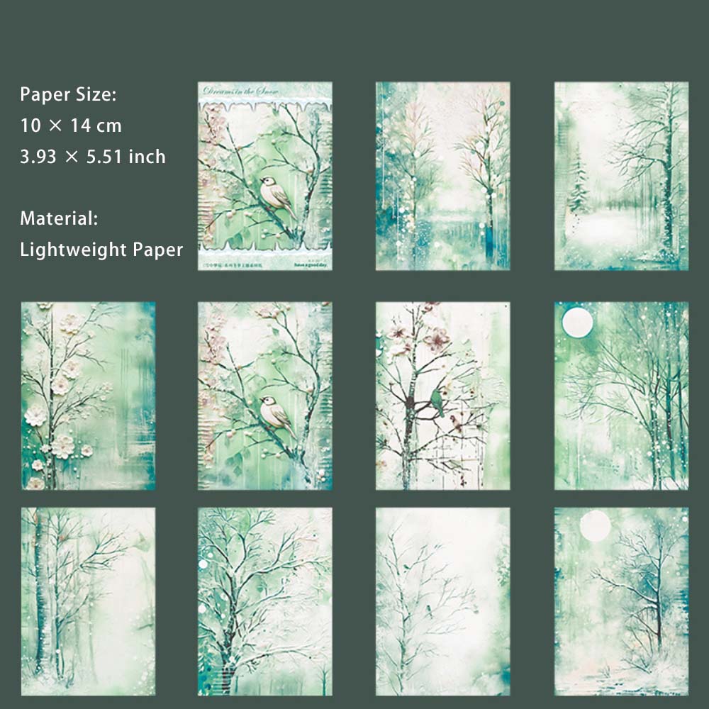 30 Sheets Winter Theme Scrapbook Paper XZMJ