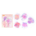 10 Pcs Holographic Silver Alcohol Ink PET Stickers - Musical