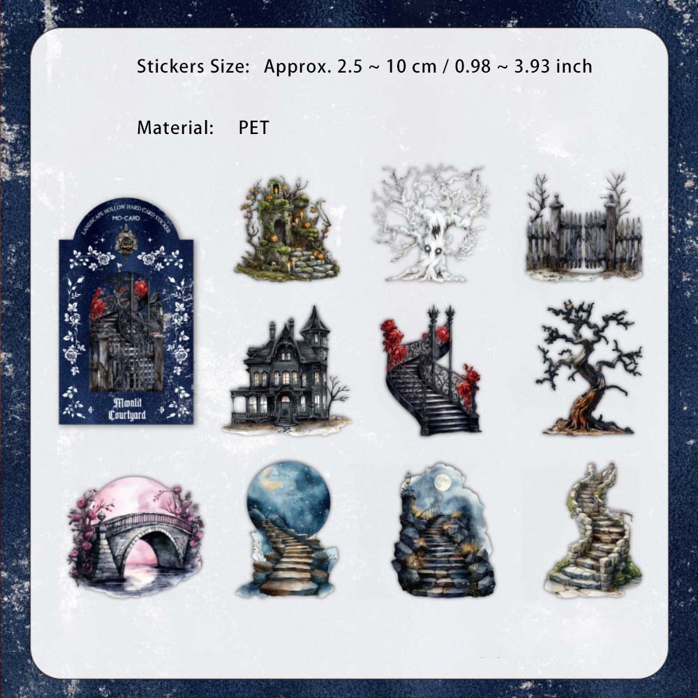 20 Pcs Dark Gothic Theme Stickers YAHX