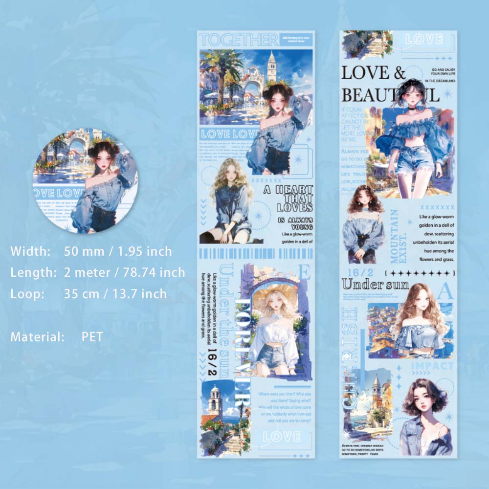 1 Roll Seasonal Girl PET Tape MBJT