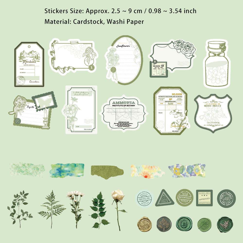 30 Pcs Notepad and Washi Stickers Kit DMFS