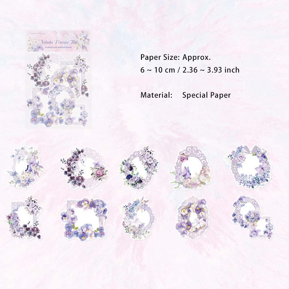 10 Pcs Lace Floral Notepad Paper HYLS