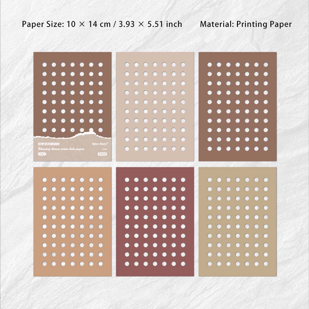 10 Sheets Cutout Scrapbook Paper ZMXL