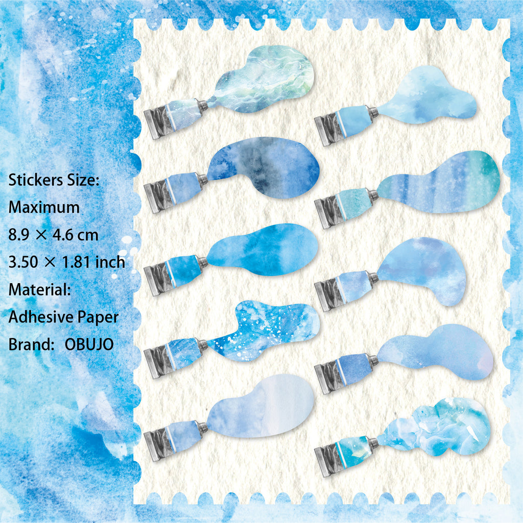 20 Pcs Paint Themed Stickers YLXL