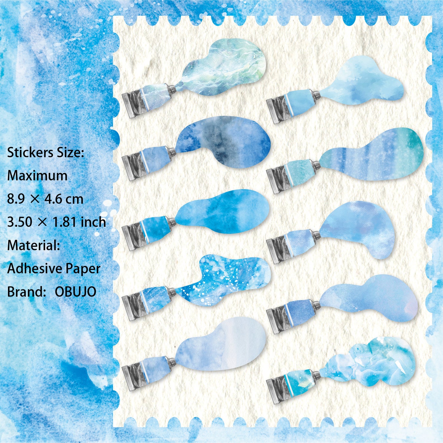 20 Pcs Paint Themed Stickers YLXL