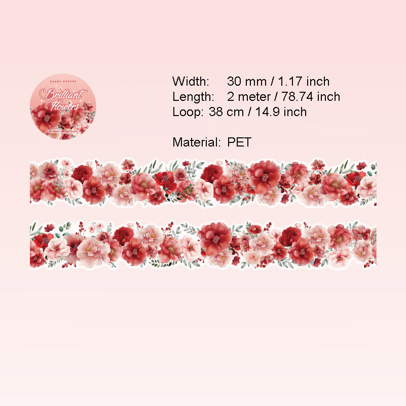 1 Roll Flower Vine PET Stickers HKMJ