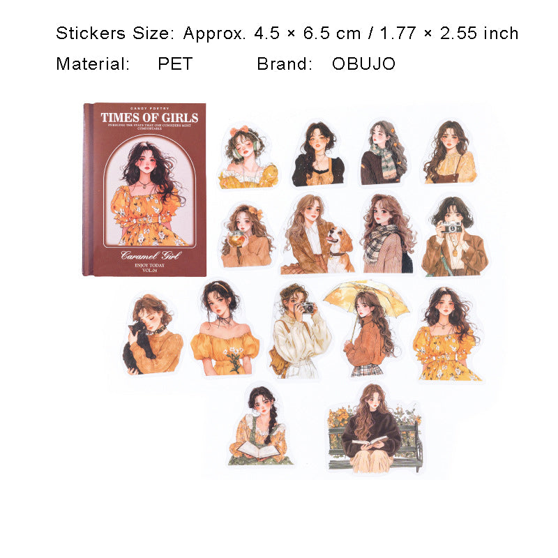 30 Pcs Lifestyle Girl PET Stickers NLSD