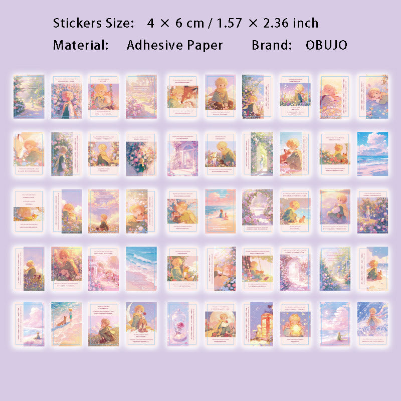 50 Pcs Childhood Theme Stickers Book TZZG