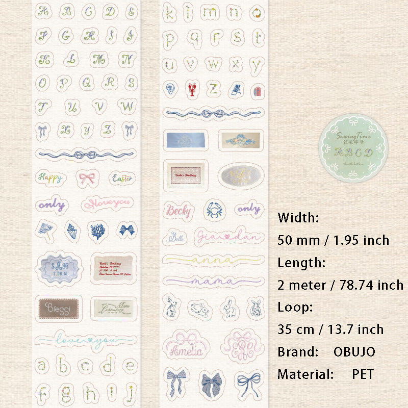 1 Roll Creative PET Stickers Tape FRSG