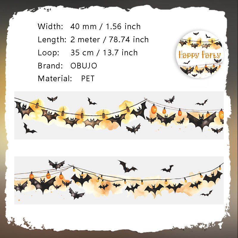 1 Roll Gothic Halloween Night PET Tape PDWH