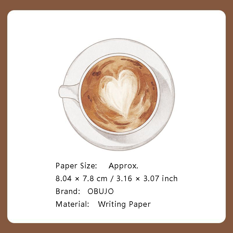30 Pcs Coffee Theme Sticky Note Paper KFRJ