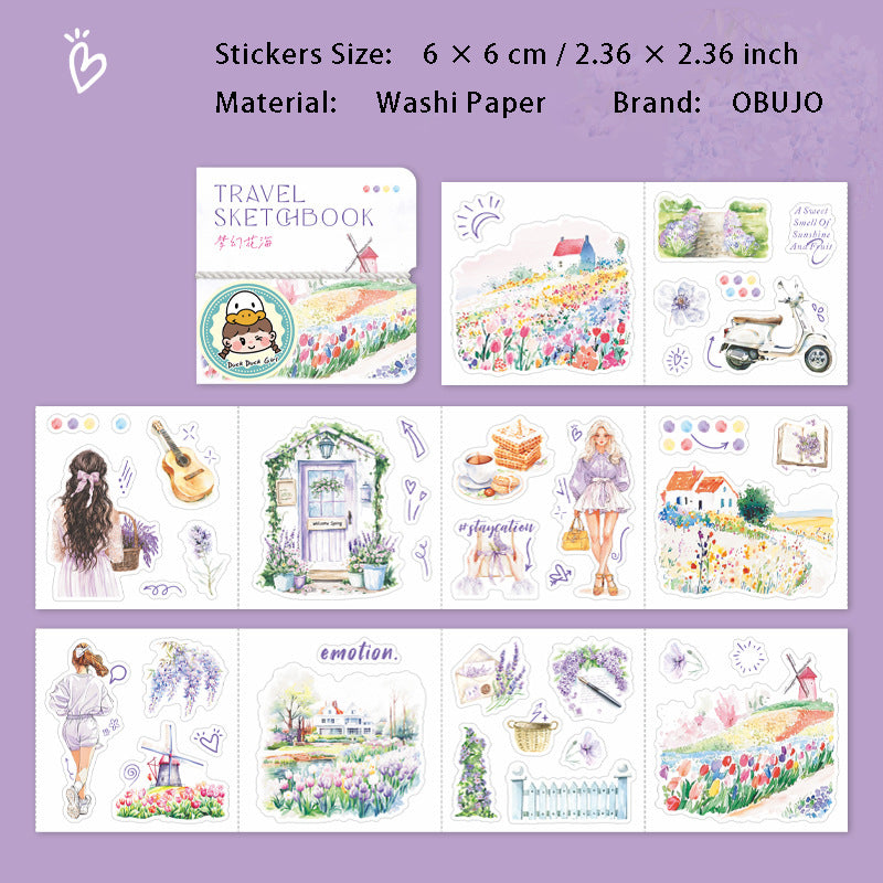10 Sheets Travel Washi Stickers LXHB