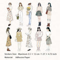 10 Pcs Fashion Girl Stickers SBXQ