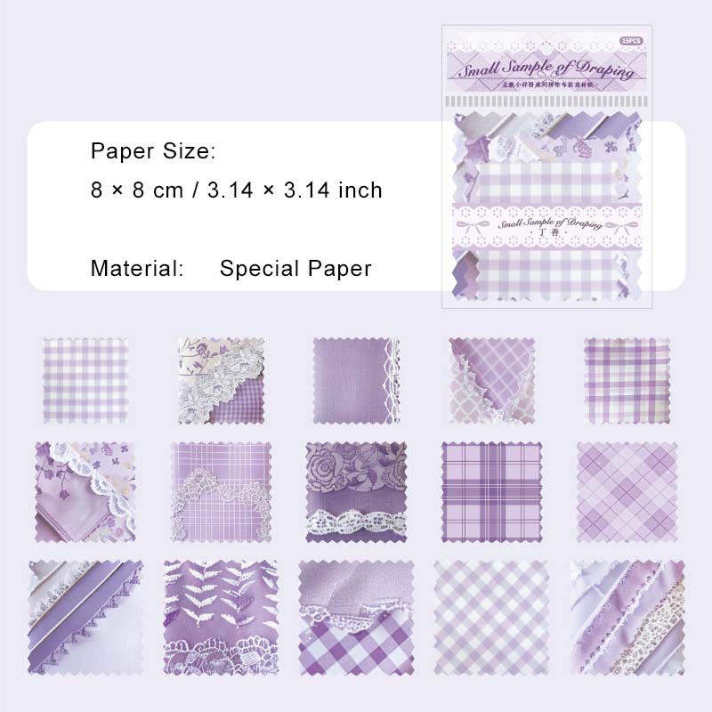 30 Pcs Fabric Texture Scrapbook Paper LCXYC