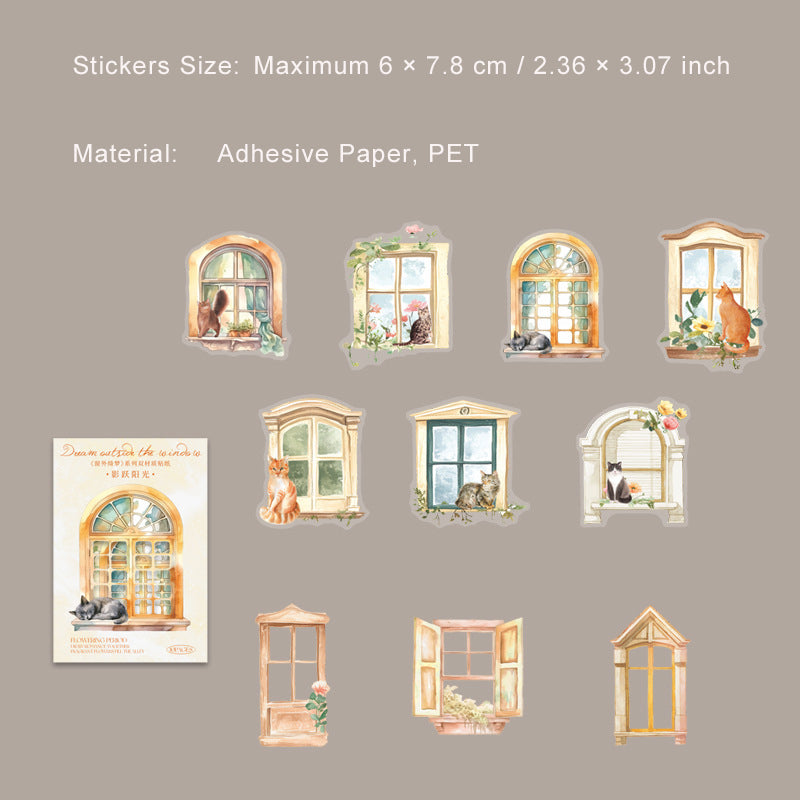 10 Pcs Windows Stickers CWQM