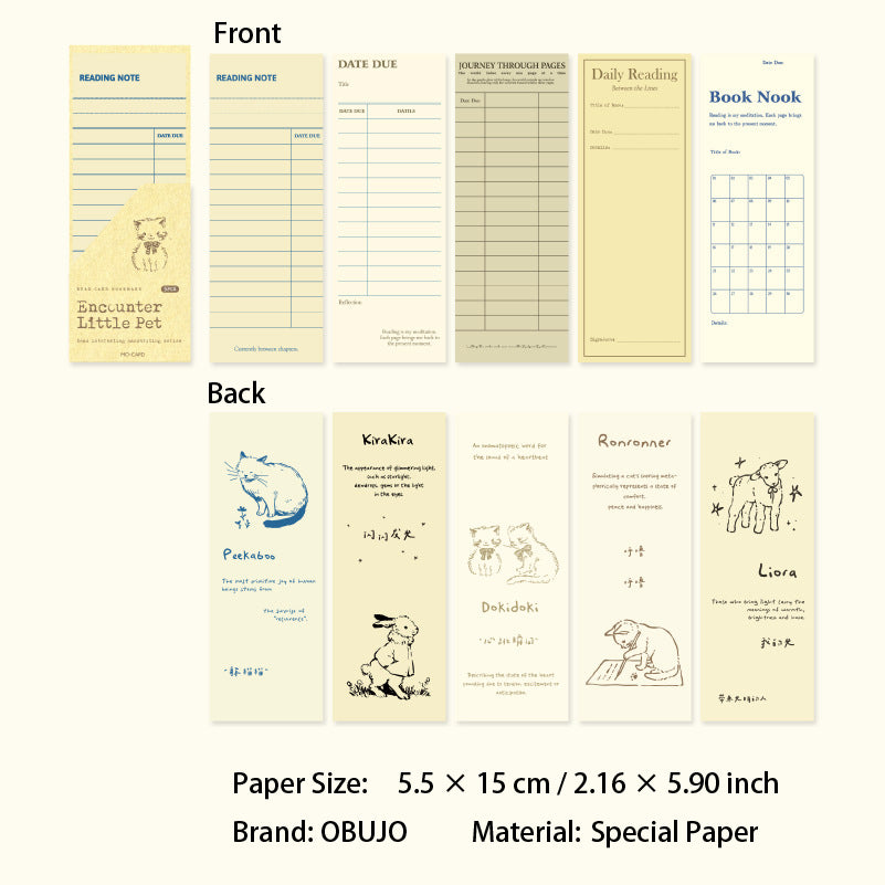 5 Sheets Vintage Paper Bookmark DQSJ
