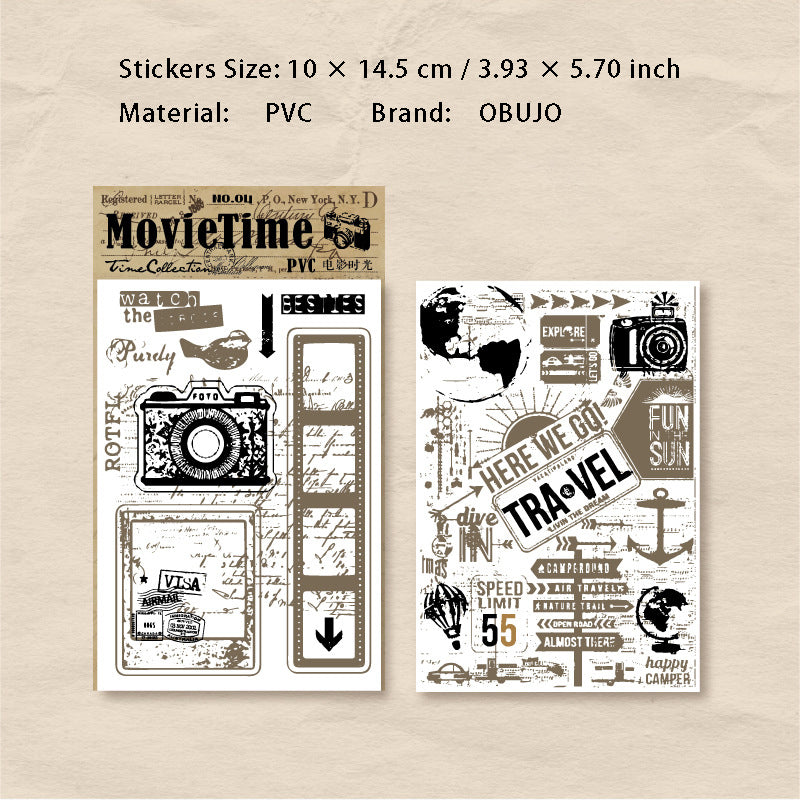 2 Sheets Vintage Handwriting Letter Transfer Stickers SGYJ