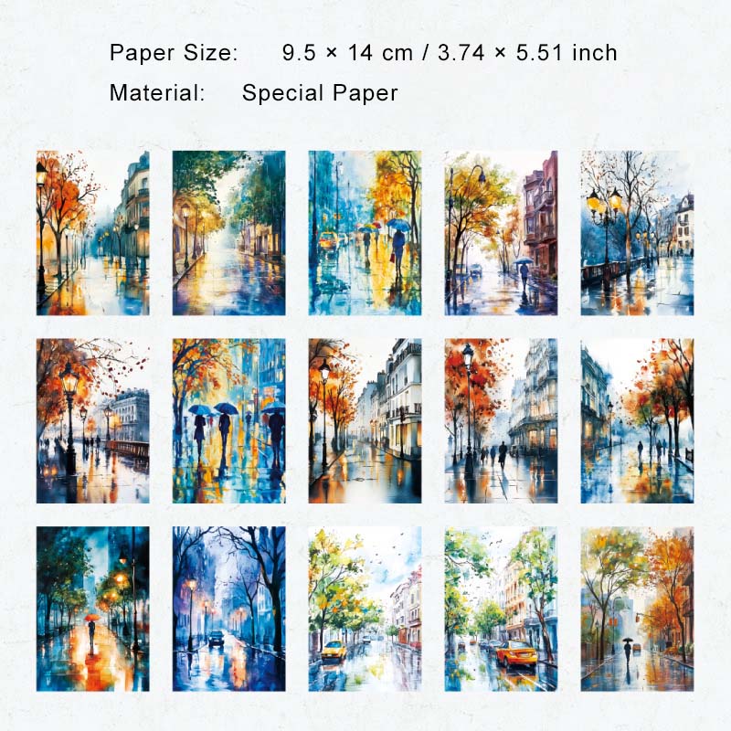 30 Pcs Spring Travel Scrapbook Paper CRPS