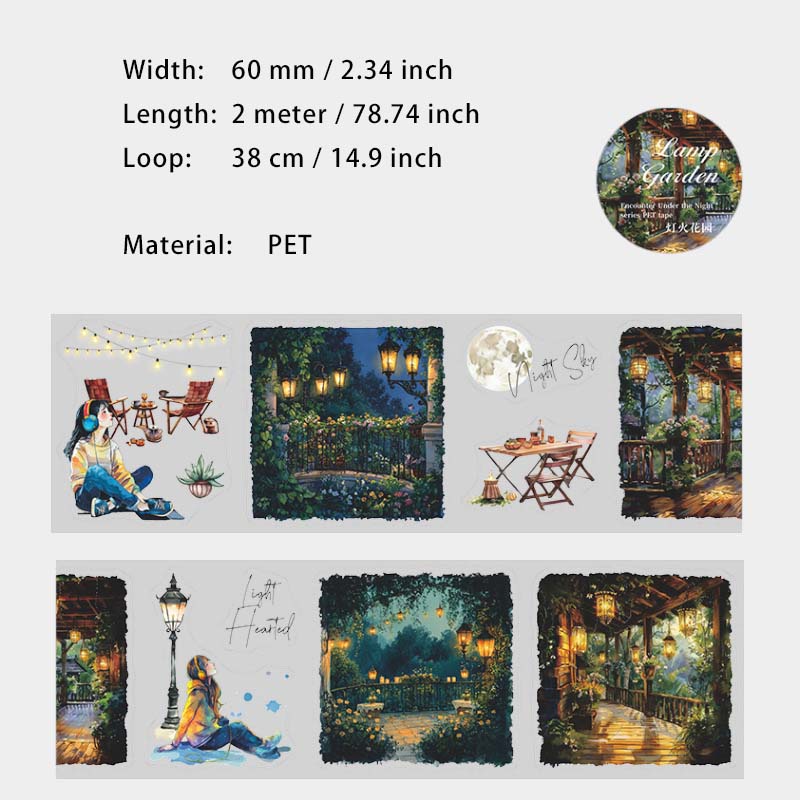 1 Roll Night Life PET Tape YMXXH