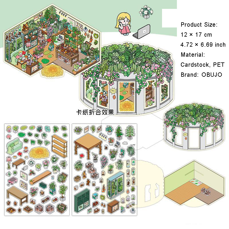 3D Shop Scene Diy Stickers Kit JRYYZ